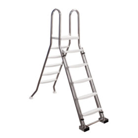 Sicherheits-Hochbeckenleiter 2 x 4 Stufen und 1 Plattform