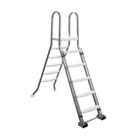 Sicherheits-Hochbeckenleiter 2 x 5 Stufen und 1 Plattform